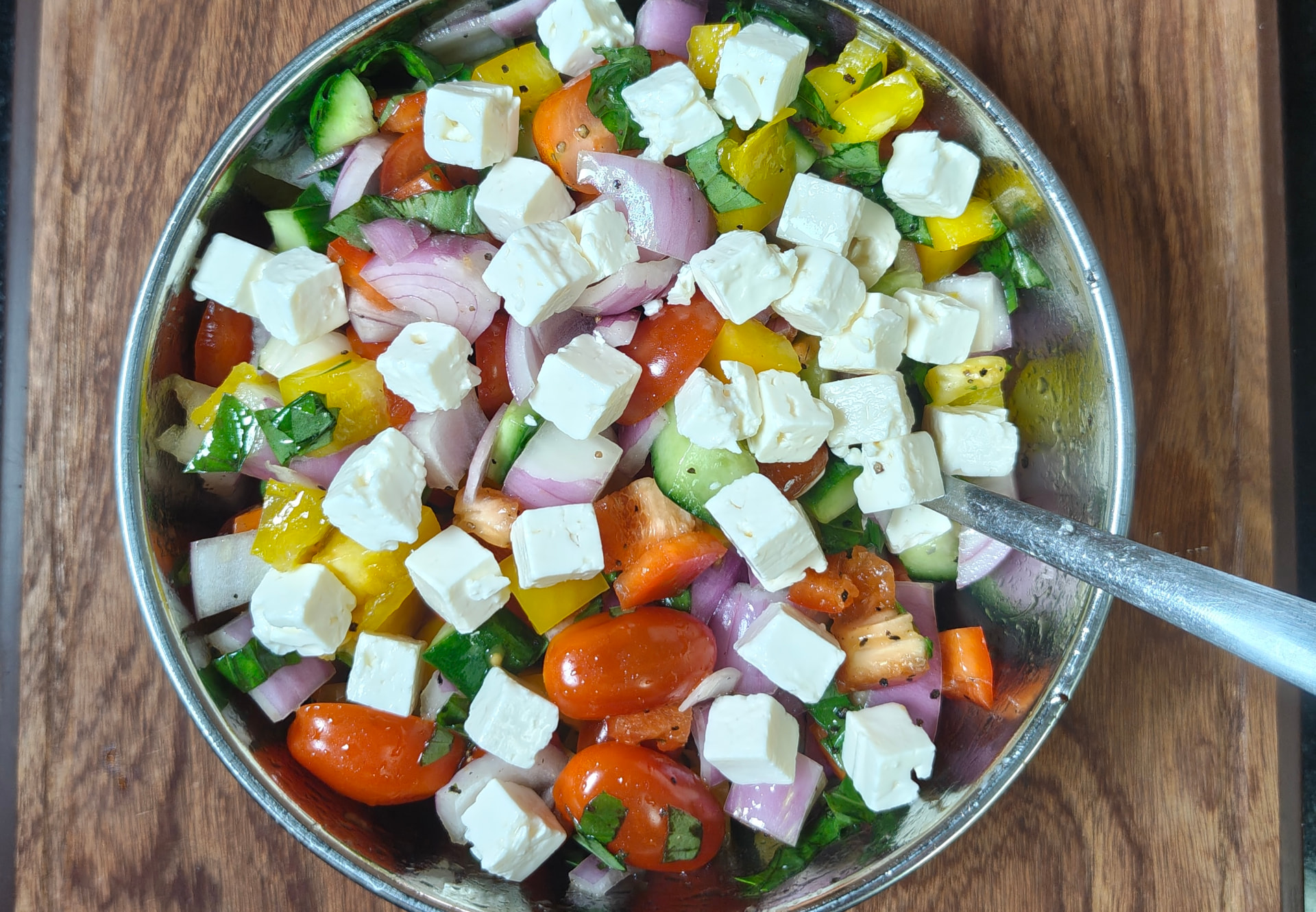 Easy Greek Style Salad with Feta