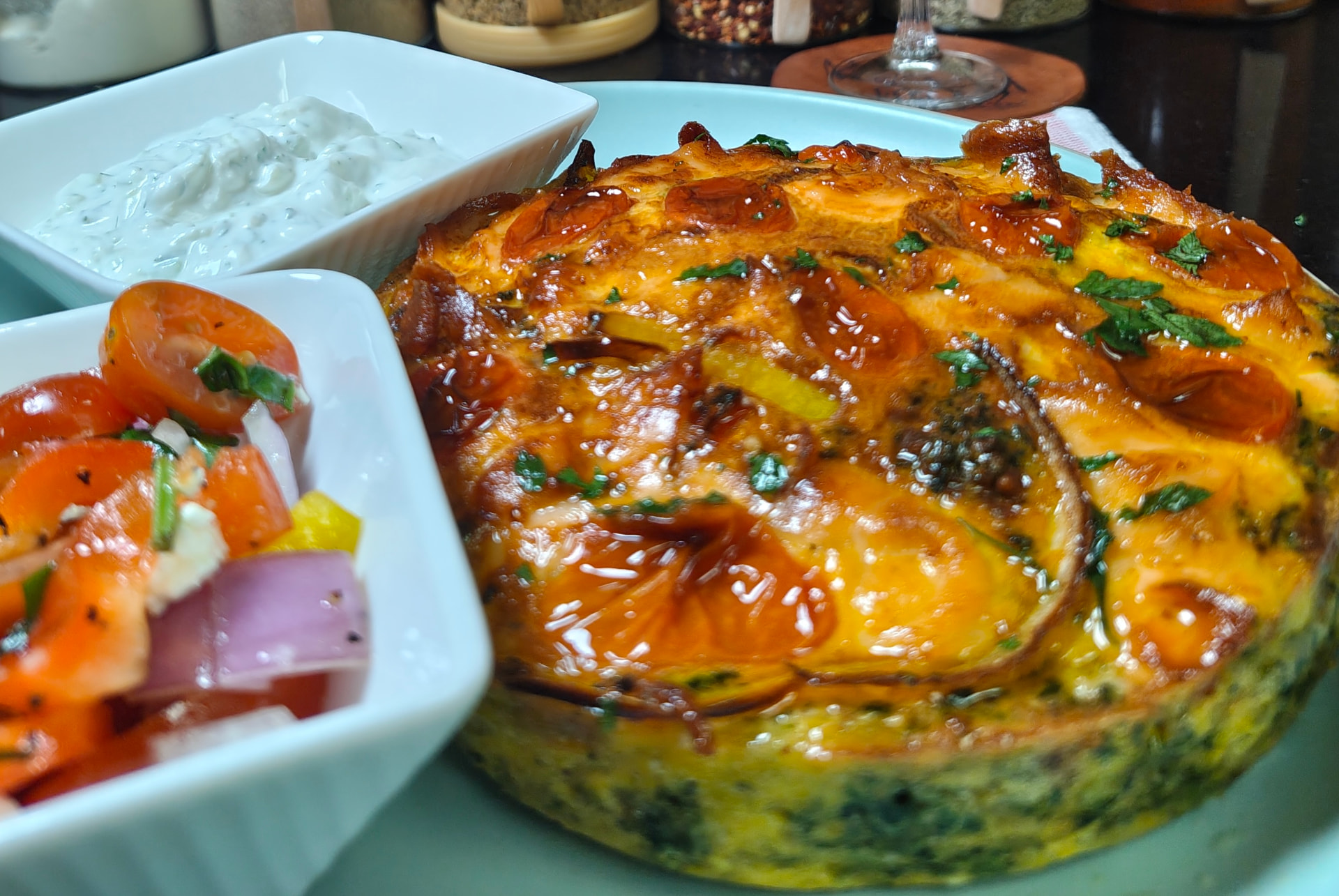 Smoked Salmon, Egg & Cheese Air Fryer Breakfast Bake