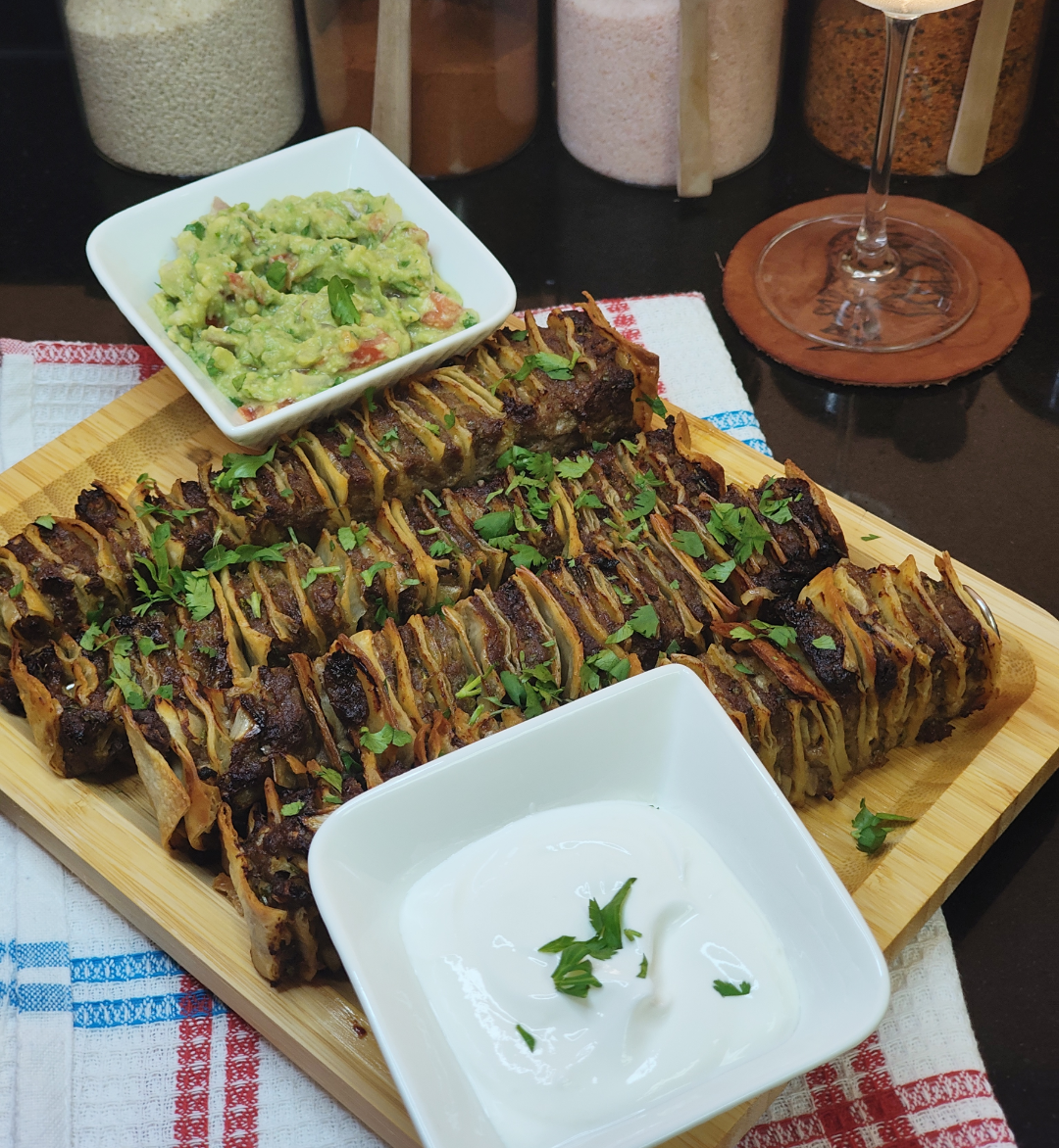 Air Fryer Beef & Tortilla Skewers